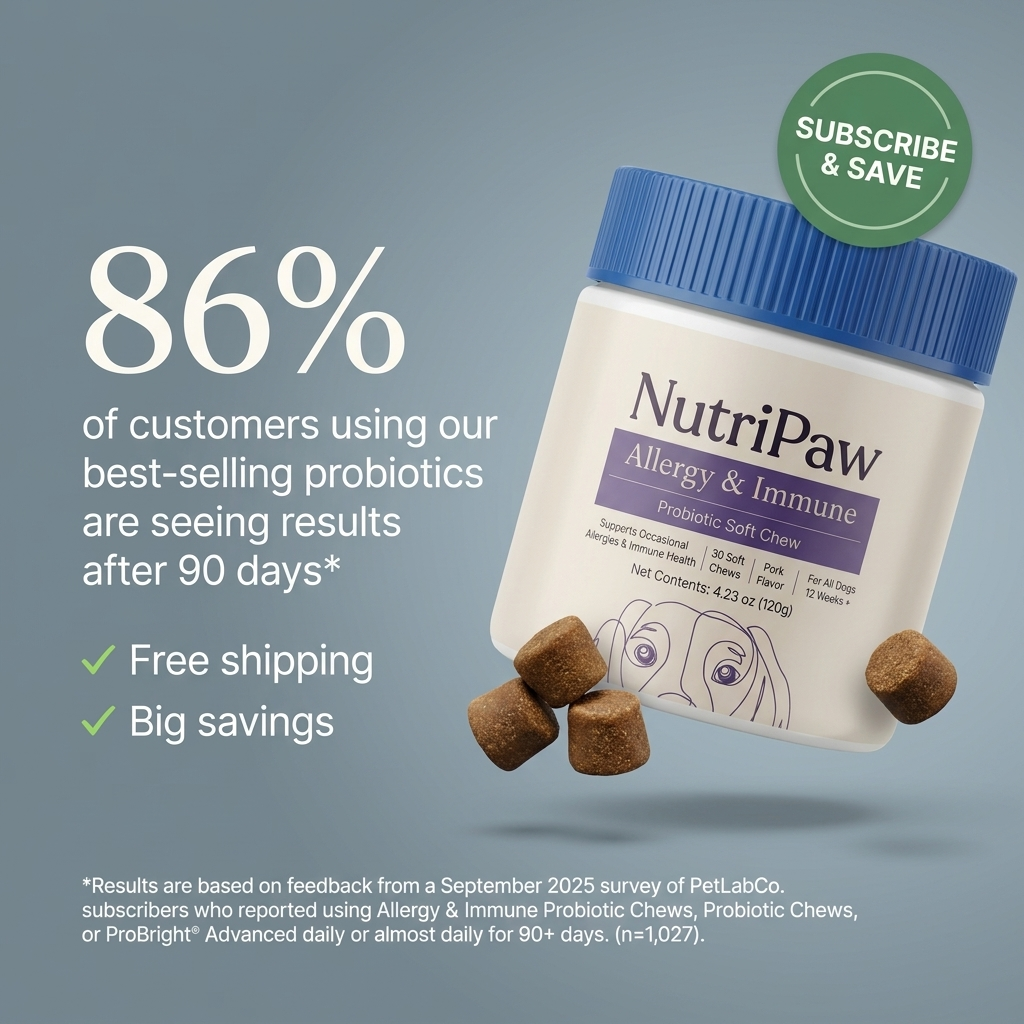 NutriPaw.® Allergy & Immune Probiotic Soft Chews for Dogs – 30 Chews
